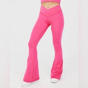 Aerie crossover flare leggings